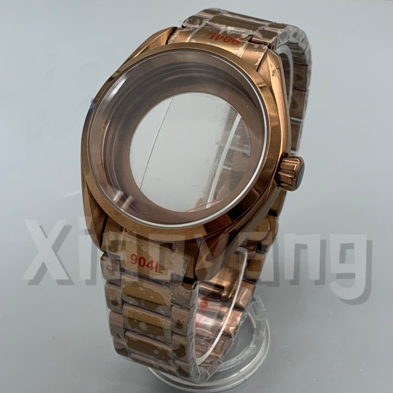 Bronze Case Watch - 40MM NH35 Parlak Bezel Gül Altın