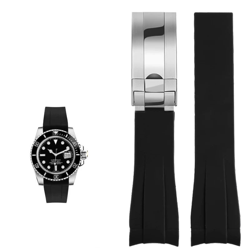 Rolex Watch Daytona - Rolex için 20mm Silikon Saat Aksesuarları