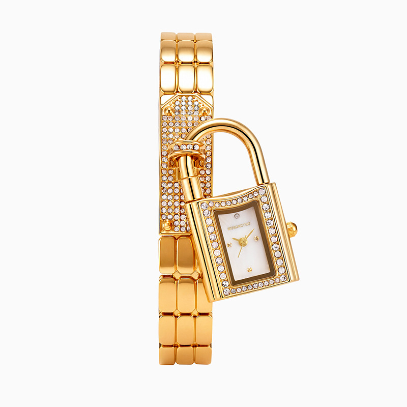 Luxury Watch Arabic - İçbükey şekilli kilit başlıklı bileklik, bileklik