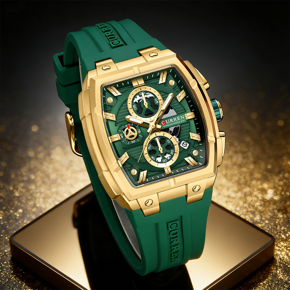 Luxury Watch Straps - CURREN Lüks Vintage Erkek Spor Kronograf