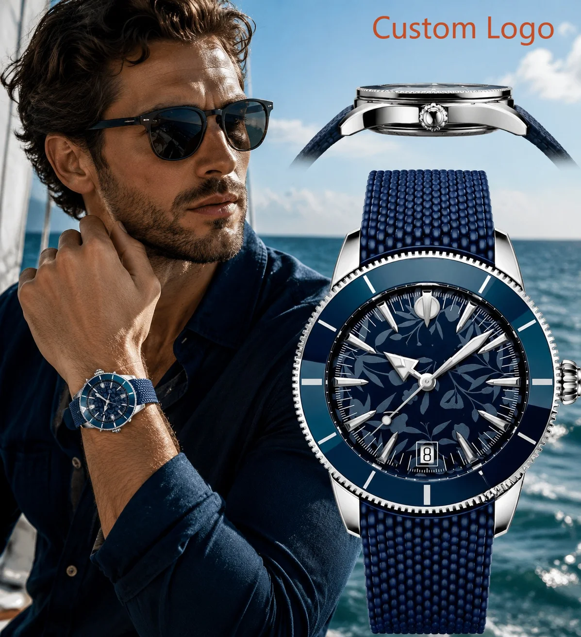 Luxury Watch Straps - Erkekler 46mm Dalış Otomatik Saat Dönen