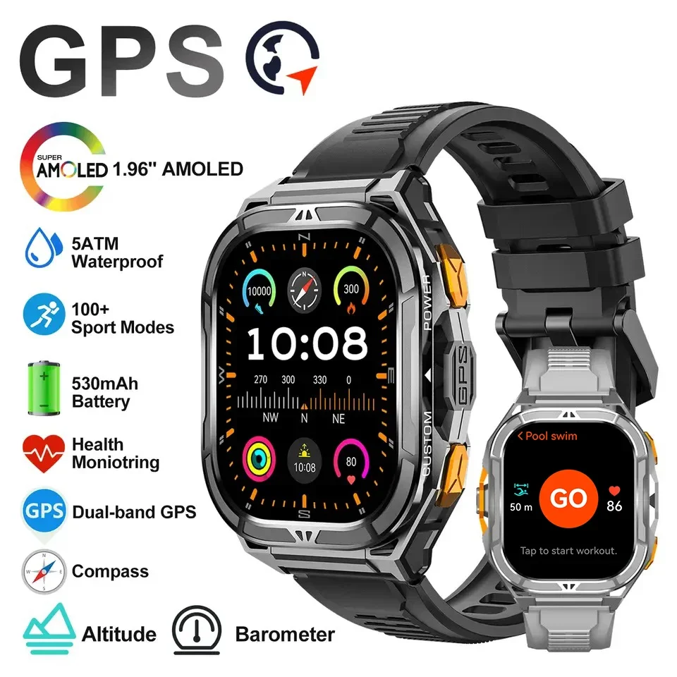 Luxury Watch Arabic - Lüks AMOLED Akıllı Saat Gerçek GPS